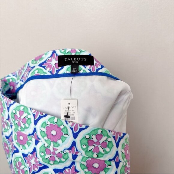 Talbots Womens Petite 8P Canvas A-Line Skirt in Medallion - Picture 6 of 10